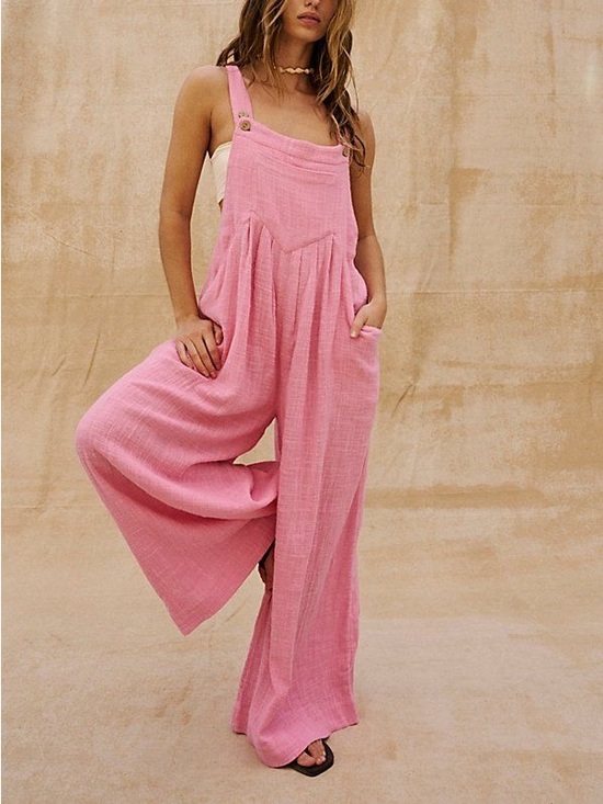 Free People Pants - Free People Sun Drenched Overalls in Sugar Magnolia Pink Size XS Bohemian